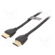 Cable HDMI plug,both sides PVC 2m black HDMI 2.0 32AWG