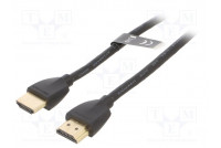 Kaapeli HDMI-pistoke,molemmin puolin PVC 2m musta HDMI 2.0