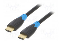 Kaapeli HDMI-pistoke,molemmin puolin PVC 3m musta HDMI 2.0