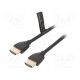 Kaapeli HDMI-pistoke,molemmin puolin PVC 3m musta HDMI 2.0