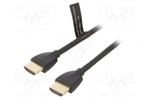 Kaapeli HDMI-pistoke,molemmin puolin PVC 3m musta HDMI 2.0