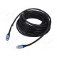 Cable HDMI plug,both sides PVC Len: 15m black 28AWG