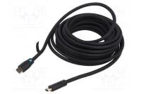 Kaapeli HDMI-pistoke,molemmin puolin PVC Pit: 1m musta 30AWG