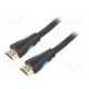 Cable HDMI plug,both sides PVC Len: 2m black HDMI 2.0 30AWG