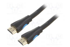 Cable HDMI plug,both sides PVC Len: 2m black HDMI 2.0 30AWG
