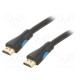 Cable HDMI plug,both sides PVC Len: 8m black HDMI 1.4 28AWG