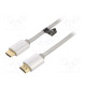 Kaapeli HDMI-pistoke,molemmin puolin PVC tekstiili 0,75m