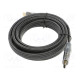 Cable HDMI plug,both sides PVC textile Len: 2m black HDMI 2.0