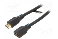 Cable HDMI socket,HDMI plug PVC 1.5m black HDMI 2.1 28AWG