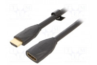 Kaapeli HDMI-pistorasia,HDMI-pistoke PVC 2m musta HDMI 2.0