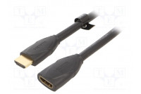 Kaapeli HDMI-pistorasia,HDMI-pistoke PVC 3m musta HDMI 2.0