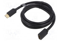 Cable HDMI socket,HDMI plug PVC Len: 1.5m black HDMI 2.0