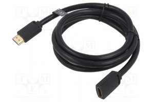 Cable HDMI socket,HDMI plug PVC Len: 1.5m black HDMI 2.0