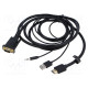 Kaapeli PVC 2m musta HDMI 1.4 32AWG Lanka: Cu,tinatut