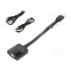 Muunnin 0,15m HDMI 1.4 Tuki: 1080p,FullHD musta