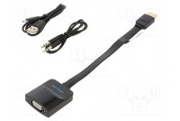 Muunnin 0,15m HDMI 1.4 Tuki: 1080p,FullHD musta