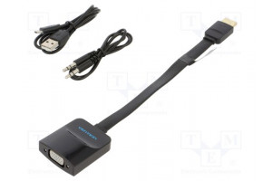 Muunnin 0,15m HDMI 1.4 Tuki: 1080p,FullHD musta