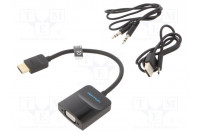 Muunnin 0,15m HDMI 1.4 Tuki: 1080p,FullHD musta