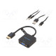 Converter 0.15m HDMI 1.4 Support: FullHD 3D black