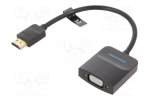 Converter D-Sub 15pin HD socket,HDMI plug 0.15m HDMI 1.4