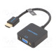 Converter D-Sub 15pin HD socket,HDMI plug 0.15m HDMI 1.4