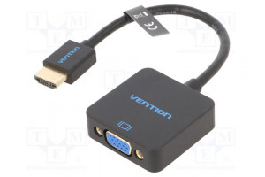 Converter D-Sub 15pin HD socket,HDMI plug 0.15m HDMI 1.4