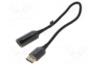 Muunnin DisplayPort-pistoke,HDMI-pistorasia 0,25m musta
