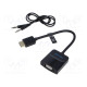 Converter HDMI plug,VGA female 0.15m black Support: 1080p