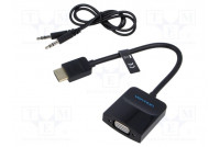 Muunnin HDMI-pistoke,VGA naarasliitin 0,15m musta Tuki: 1080p