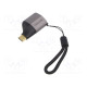 Adapter DisplayPort 1.2 DisplayPort socket,USB C plug grey