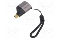 Adapter DisplayPort 1.2 DisplayPort socket,USB C plug grey