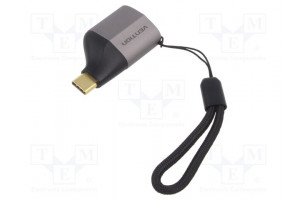 Adapter DisplayPort 1.2 DisplayPort socket,USB C plug grey