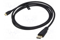 Adapteri DisplayPort-pistoke,USB C pistoke kullattu 1,5m
