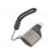 Adapter HDMI 1.4 HDMI socket,USB C plug gold-plated grey