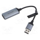 Adapteri HDMI-pistorasia,USB A pistoke,USB C pistoke 0,1m