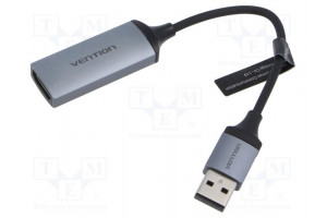 Adapteri HDMI-pistorasia,USB A pistoke,USB C pistoke 0,1m