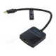 Adapter HDMI socket,USB C plug gold-plated 0.15m black black