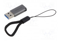 Adapter USB 3.0,USB 3.1 USB A plug,USB C socket 5Gbps grey