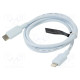Kaapeli Apple Lightning-pistoke,USB C pistoke nikkelöity 1m