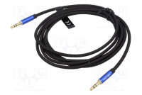 Kaapeli Jack 3,5mm 3pin pistoke,USB C pistoke nikkelöity 1m