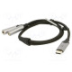 Kaapeli Jack 3,5 mm pistorasia x2,USB C pistoke nikkelöity