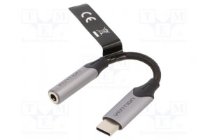 Kaapeli Jack 3,5mm pistorasia,USB C pistoke nikkelöity 0,1m