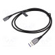 Cable magnetic,USB 2.0 USB A plug nickel plated 1m black