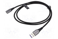 Kaapeli magneettinen,USB 2.0 USB A pistoke nikkelöity 1m