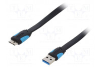 Cable OTG,USB 3.0 USB A plug,USB B micro plug 0.25m black