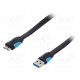 Cable OTG,USB 3.0 USB A plug,USB B micro plug 2m black PVC