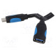 Cable OTG,USB 3.0 USB A socket,USB C plug nickel plated 0.1m