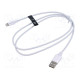 Cable USB 2.0 Apple Lightning plug,USB A plug nickel plated