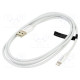 Cable USB 2.0 Apple Lightning plug,USB A plug nickel plated