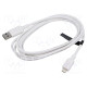 Cable USB 2.0 Apple Lightning plug,USB A plug nickel plated